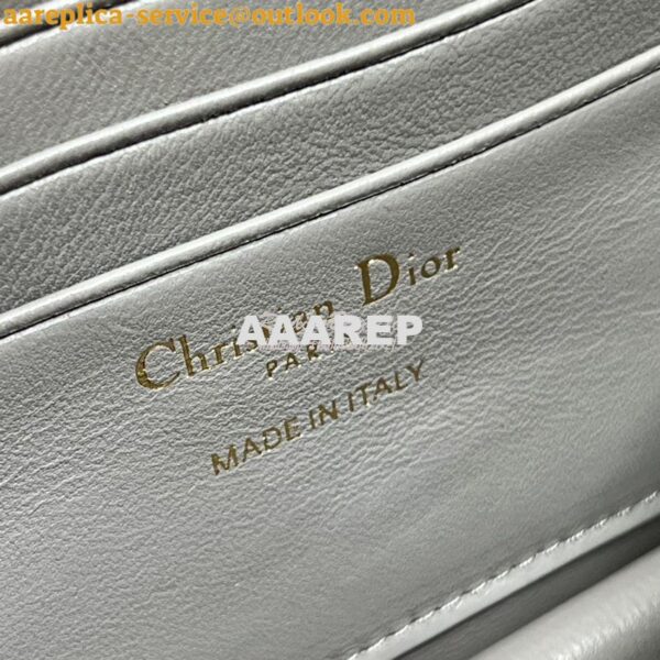 Replica Dior Miss Dior Mini Bag Gray Cannage Lambskin S0980O 10