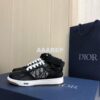 Replica Dior B27 High-Top Sneaker 3SH132 Gray Smooth Calfskin with Obl 2