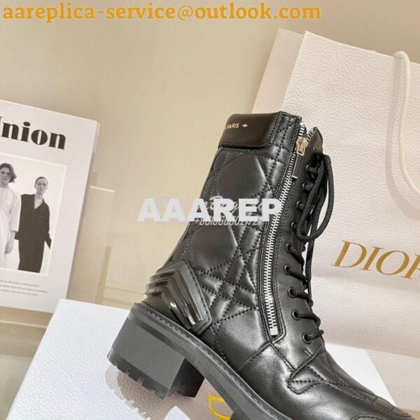 Replica Dior D-Leader Ankle Boot Black Quilted Cannage Calfskin KCI733 8