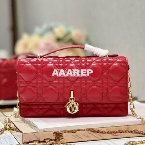 Replica Dior Miss Dior Mini Bag Red Cannage Lambskin S0980O