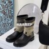 Replica Dior D-Major Ankle Boot Black Technical Fabric and Black Calfs