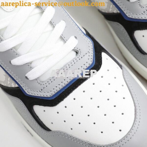 Replica Dior B27 Mid-Top Sneaker Blue, Gray and White Smooth Calfskin 10