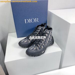 Replica Dior B28 Men/Women High-Top Sneaker Beige and Black Dior Obliq 2