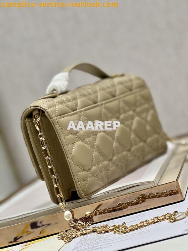 Replica Dior Miss Dior Mini Bag Sand Cannage Lambskin S0980O 9