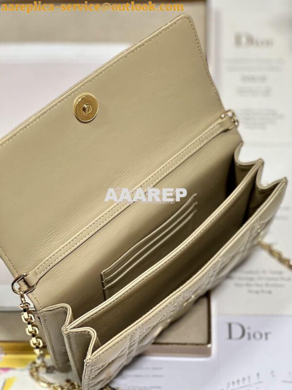 Replica Dior Miss Dior Mini Bag Sand Cannage Lambskin S0980O 10