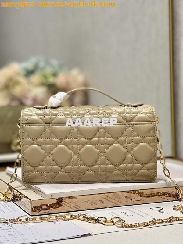 Replica Dior Miss Dior Mini Bag Sand Cannage Lambskin S0980O 12