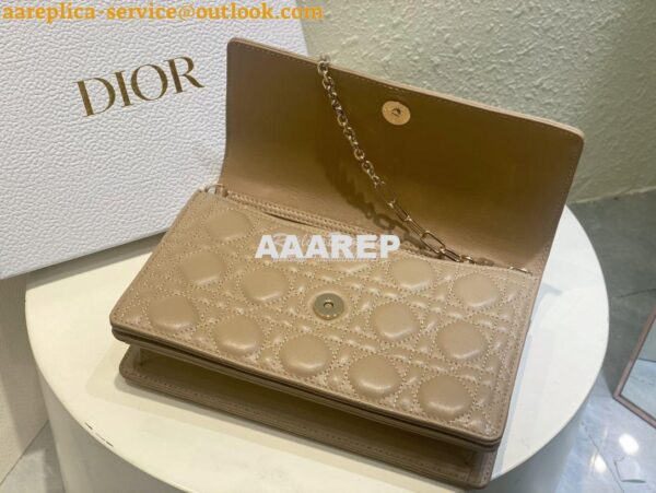 Replica Dior Miss Dior Top Handle Bag Cannage Lambskin M0997 Biscuit 7