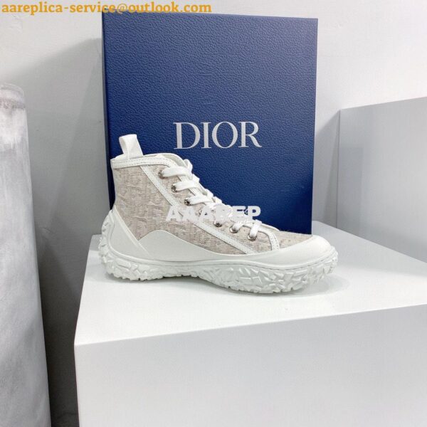 Replica Dior B28 Men/Women High-Top Sneaker Off-White Oblique Jacquard