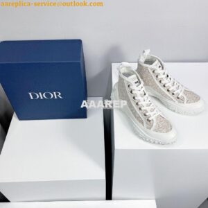 Replica Dior B28 Men/Women High-Top Sneaker Off-White Oblique Jacquard 2