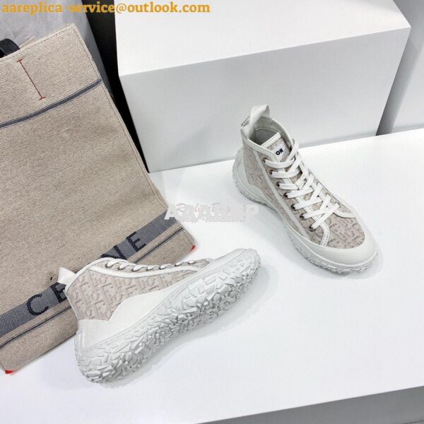 Replica Dior B28 Men/Women High-Top Sneaker Off-White Oblique Jacquard 4