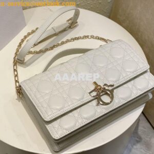 Replica Dior Miss Dior Top Handle Bag Cannage Lambskin M0997 Ivory 2