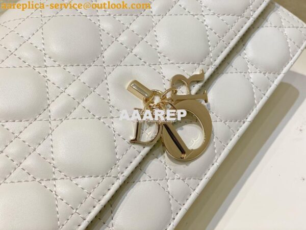 Replica Dior Miss Dior Top Handle Bag Cannage Lambskin M0997 Ivory 6