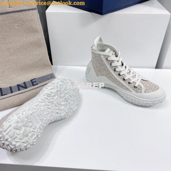 Replica Dior B28 Men/Women High-Top Sneaker Off-White Oblique Jacquard 7