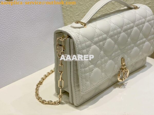 Replica Dior Miss Dior Top Handle Bag Cannage Lambskin M0997 Ivory 7