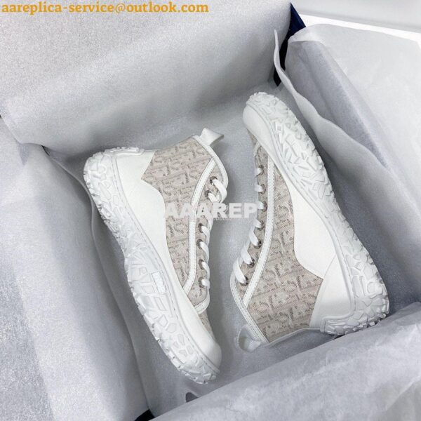 Replica Dior B28 Men/Women High-Top Sneaker Off-White Oblique Jacquard 8