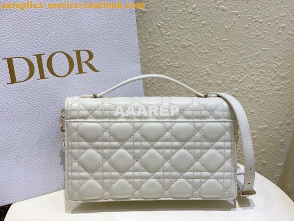 Replica Dior Miss Dior Top Handle Bag Cannage Lambskin M0997 Ivory 8