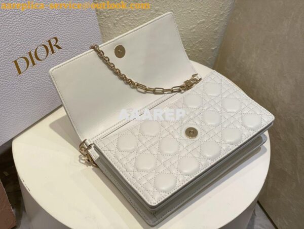 Replica Dior Miss Dior Top Handle Bag Cannage Lambskin M0997 Ivory 9