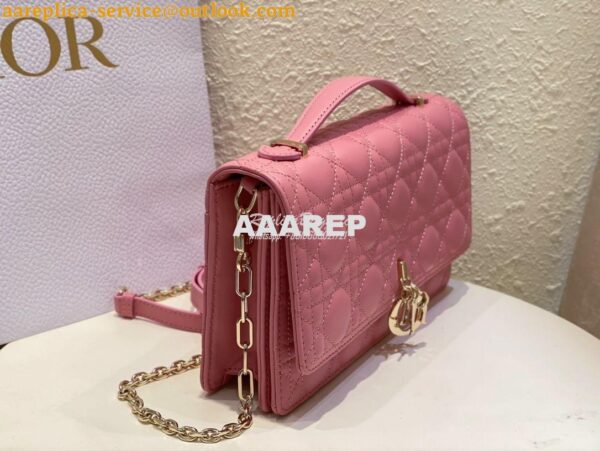 Replica Dior Miss Dior Top Handle Bag Cannage Lambskin M0997 Melocoton 5