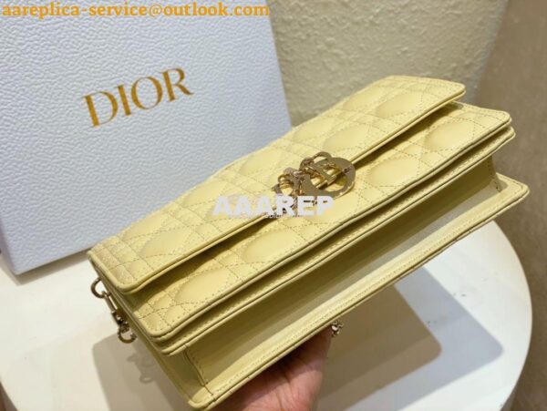 Replica Dior Miss Dior Top Handle Bag Cannage Lambskin M0997 Pastel Ye 6