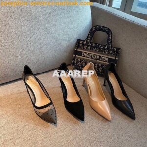 Replica Dior D-Moi Pump Black Suede Lambskin KDP487