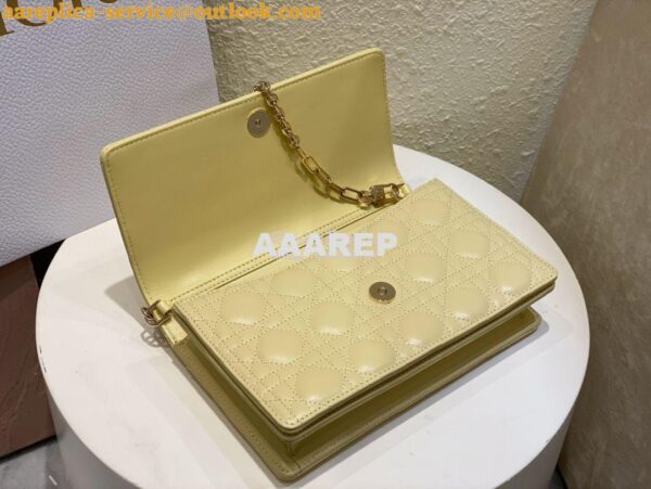 Replica Dior Miss Dior Top Handle Bag Cannage Lambskin M0997 Pastel Ye 9