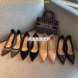 Replica Dior D-Moi Pump Black Suede Lambskin KDP487 2