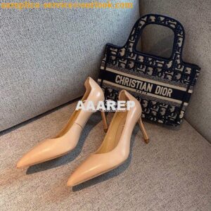 Replica Dior D-Moi Pump Nude Lambskin KDP487 2