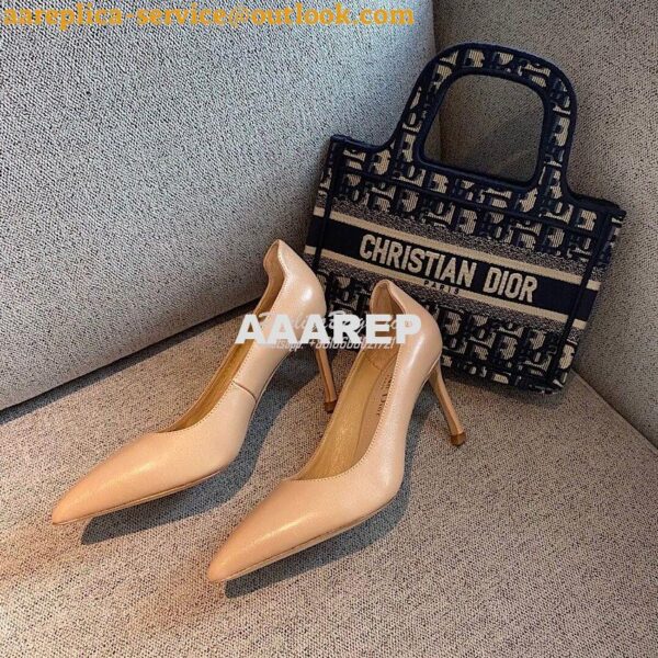 Replica Dior D-Moi Pump Nude Lambskin KDP487 4