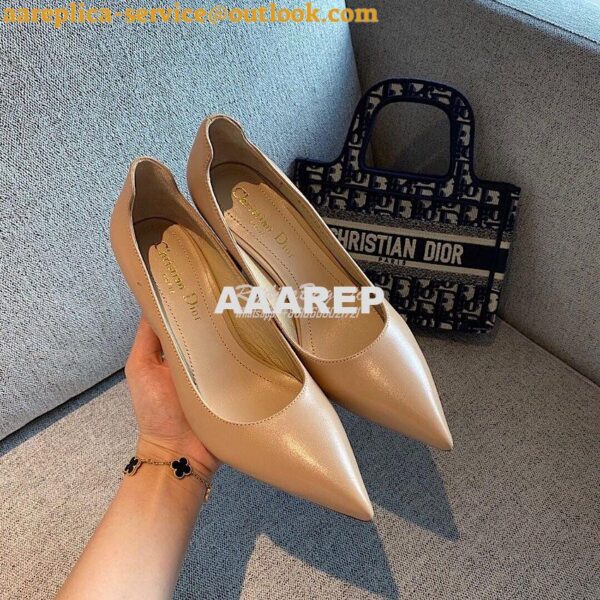 Replica Dior D-Moi Pump Nude Lambskin KDP487 6