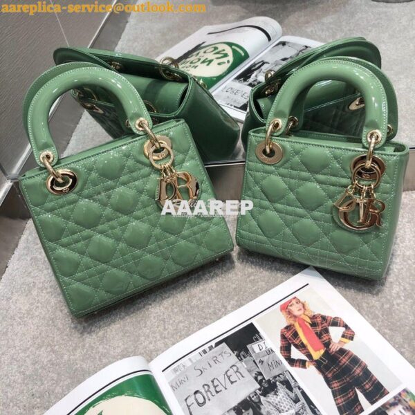 Replica Dior My ABCdior Lady Dior Bag in Patent Calfskin M0538 Avocado 3