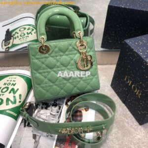 Replica Dior My ABCdior Lady Dior Bag in Patent Calfskin M0538 Avocado 2