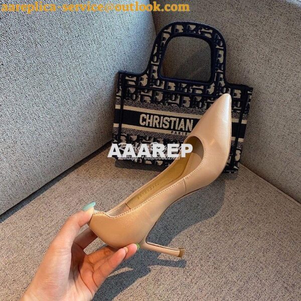 Replica Dior D-Moi Pump Nude Lambskin KDP487 9