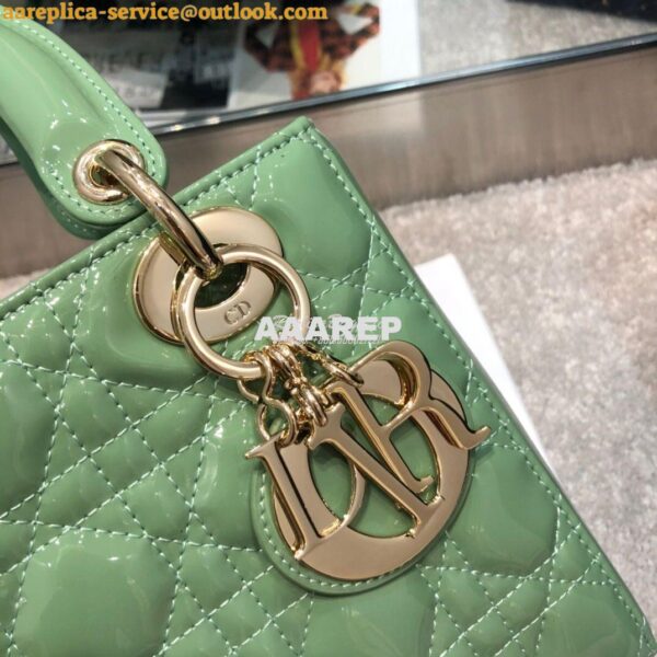 Replica Dior My ABCdior Lady Dior Bag in Patent Calfskin M0538 Avocado 8