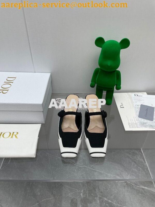 Replica Dior D-Motion Heeled Mule Technical Fabric and Rubber KCP953 5