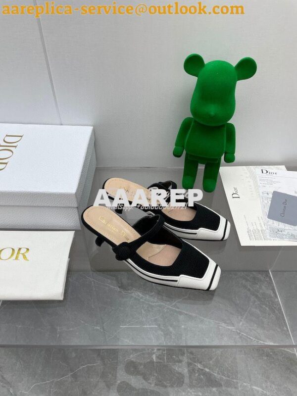 Replica Dior D-Motion Heeled Mule Technical Fabric and Rubber KCP953 6