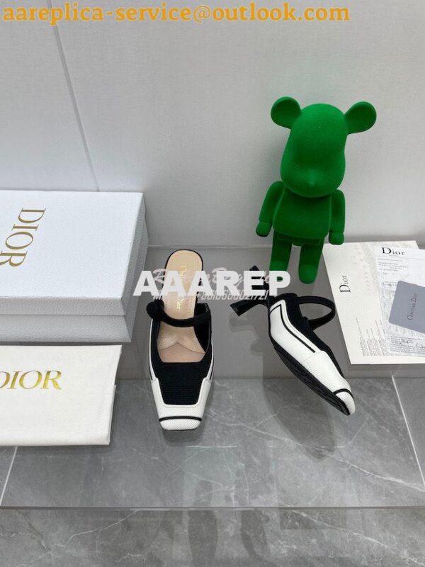 Replica Dior D-Motion Heeled Mule Technical Fabric and Rubber KCP953 8