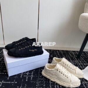 Replica Dior D-Blaze Sneaker Fringed Cotton Canvas KCK405