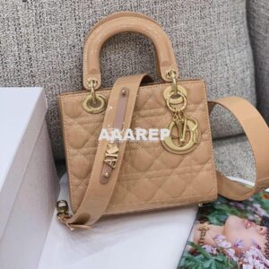 Replica Dior My ABCdior Lady Dior Bag in Patent Calfskin M0538 Beige