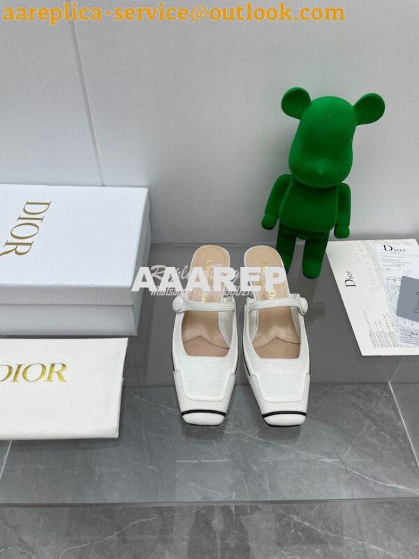 Replica Dior D-Motion Heeled Mule Technical Fabric and Rubber KCP953 19