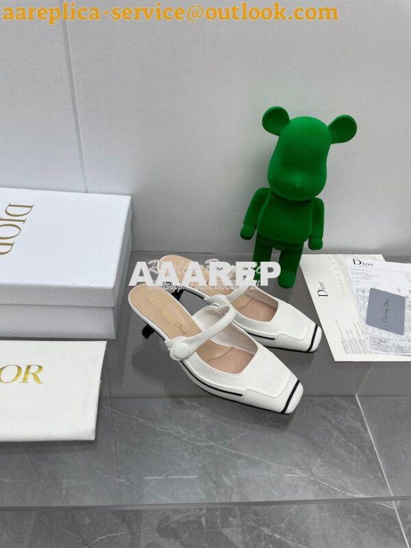 Replica Dior D-Motion Heeled Mule Technical Fabric and Rubber KCP953 20