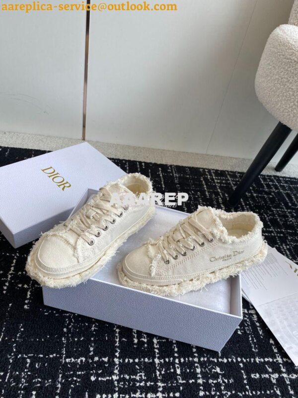 Replica Dior D-Blaze Sneaker Fringed Cotton Canvas KCK405 9