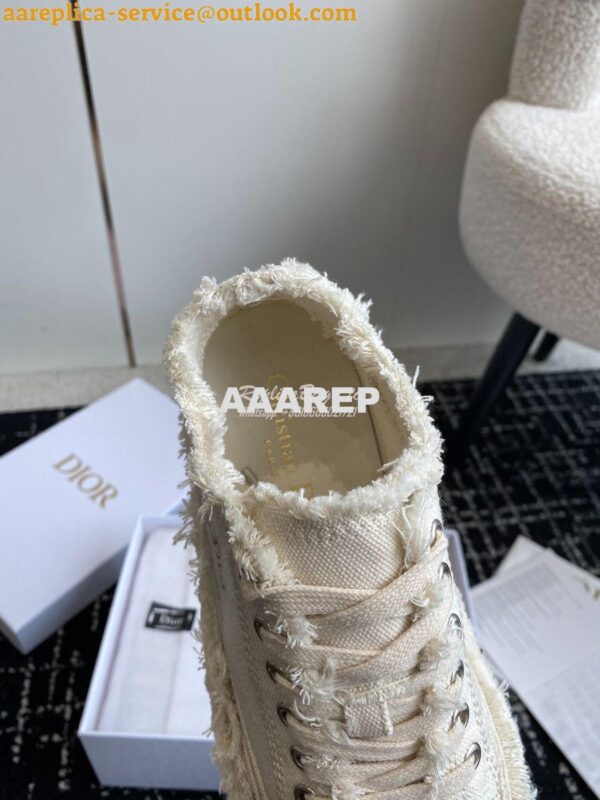 Replica Dior D-Blaze Sneaker Fringed Cotton Canvas KCK405 10