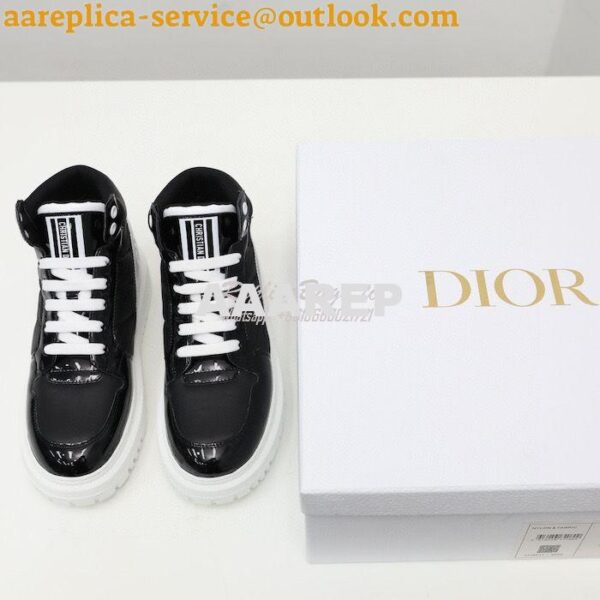 Replica Dior D-Player Sneaker Black Quilted Nylon KCK315N 5