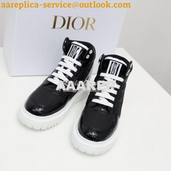 Replica Dior D-Player Sneaker Black Quilted Nylon KCK315N 6