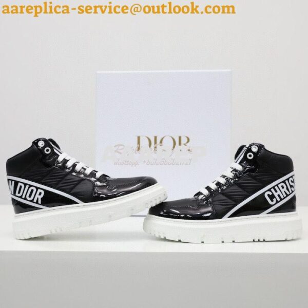 Replica Dior D-Player Sneaker Black Quilted Nylon KCK315N 7