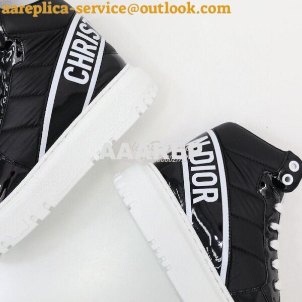 Replica Dior D-Player Sneaker Black Quilted Nylon KCK315N 8