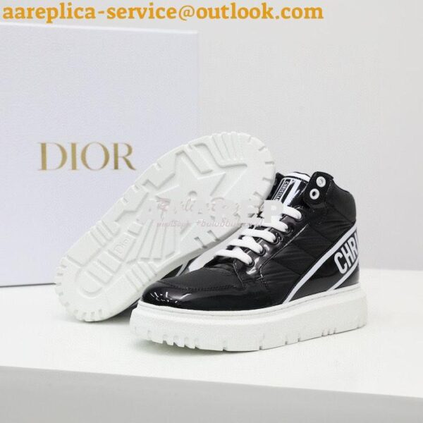 Replica Dior D-Player Sneaker Black Quilted Nylon KCK315N 11