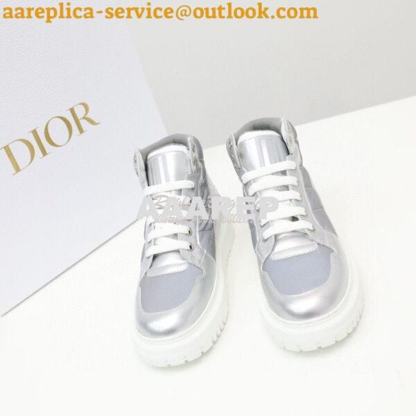 Replica Dior D-Player Sneaker Grey Quilted Nylon KCK315N 7