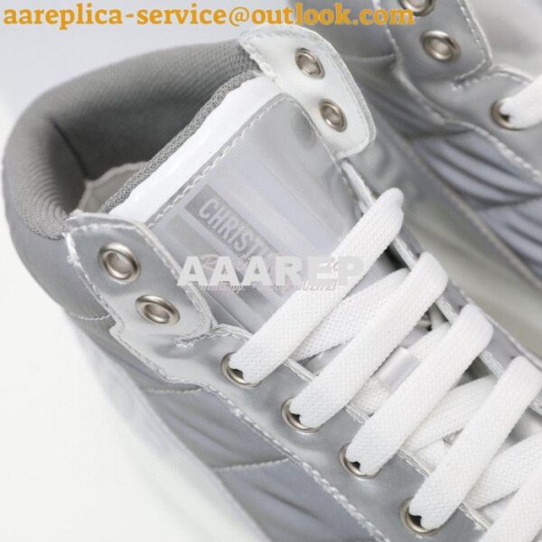 Replica Dior D-Player Sneaker Grey Quilted Nylon KCK315N 9