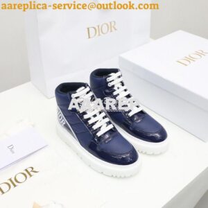 Replica Dior D-Player Sneaker Navy Blue Quilted Nylon KCK315N 2